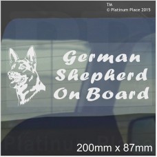 German Shepherd Dog On Board Sticker-Car,Van-Alsation Window Sign